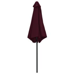 Berkfield Home Outdoor Parasol with Aluminium Pole 270x246 cm Bordeaux Red - thumbnail 4