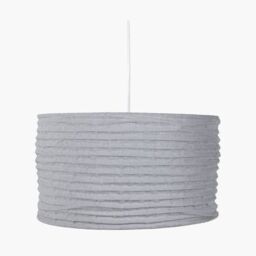 Ruma 50cm Hessian Accordion Ceiling Lampshade Pendant in Grey - thumbnail 2
