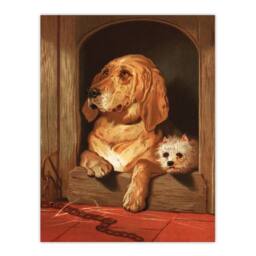 Artery8 Sir Edwin Landseer Framed Wall Art Dignity & Impudence Dog Portrait in Brown - Size: A4 - thumbnail 3