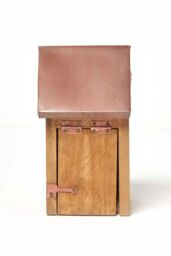 Homescapes Real Wood Bird Box House with Copper Roof in Brown - thumbnail 2