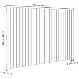 Berkfield Home Wall Headboard Honey Brown 166x3x110 cm Solid Wood Pine - Size: 166 x 3 x 110 cm - thumbnail 8
