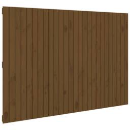 Berkfield Home Wall Headboard Honey Brown 166x3x110 cm Solid Wood Pine - Size: 166 x 3 x 110 cm - thumbnail 3