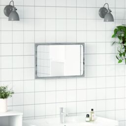 Berkfield Home LED Bathroom Mirror Grey Sonoma 60x8.5x38 cm Engineered Wood - thumbnail 4