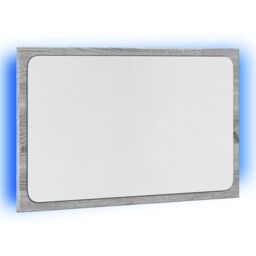 Berkfield Home LED Bathroom Mirror Grey Sonoma 60x8.5x38 cm Engineered Wood - thumbnail 5