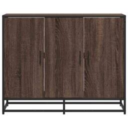 Berkfield Home Sideboard Brown Oak 94x35x76 cm Engineered Wood - Size: 94 x 35 x 76 cm - thumbnail 4