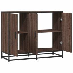 Berkfield Home Sideboard Brown Oak 94x35x76 cm Engineered Wood - Size: 94 x 35 x 76 cm - thumbnail 7