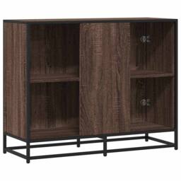 Berkfield Home Sideboard Brown Oak 94x35x76 cm Engineered Wood - Size: 94 x 35 x 76 cm - thumbnail 6
