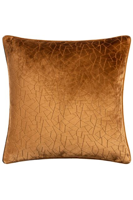 HOEM Malans Cut Velvet Piped Cushion in Bronze - Size: 45 cm x 45 cm - image 1