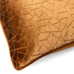 HOEM Malans Cut Velvet Piped Cushion in Bronze - Size: 45 cm x 45 cm - thumbnail 5