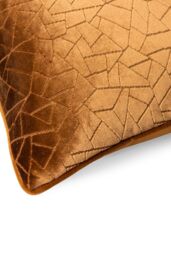 HOEM Malans Cut Velvet Piped Cushion in Bronze - Size: 45 cm x 45 cm - thumbnail 4
