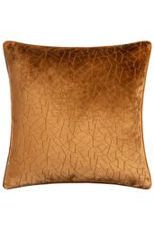 HOEM Malans Cut Velvet Piped Cushion in Bronze - Size: 45 cm x 45 cm - thumbnail 1