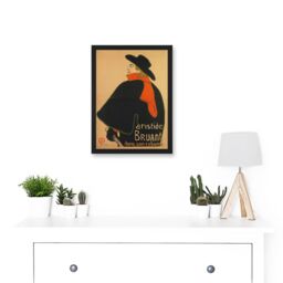 Artery8 Toulouse Lautrec Aristide Bruant In His Cabaret Artwork Framed Wall Art Print A4 in Black - thumbnail 2
