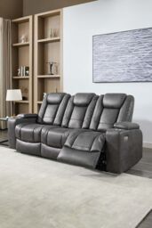 More4Homes Ashton Electric Recliner 3 Seater Sofa Technology Fabric With Built-In Plugs & USB-C Charging in Grey - thumbnail 6