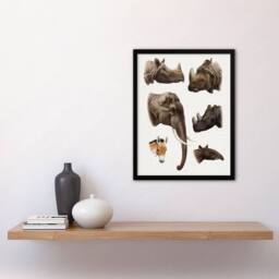 Artery8 Animals Vintage Illustration Lydekker Framed Wall Art Print in White - Size: A4 - thumbnail 4
