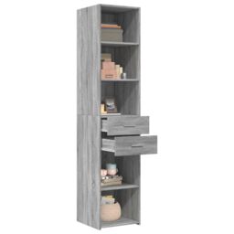 Berkfield Home Highboard Grey Sonoma 40x42.5x185 cm Engineered Wood - thumbnail 3