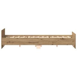 Berkfield Home Bed Frame without Mattress Artisan Oak 180x200cm Engineered Wood in Brown - Size: Super King - thumbnail 6