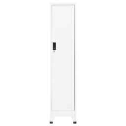 Berkfield Home Locker Cabinet White 38x45x180 cm Steel - Size: 38 x 45 x 180 cm - thumbnail 2