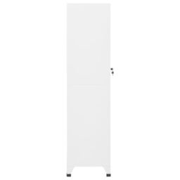 Berkfield Home Locker Cabinet White 38x45x180 cm Steel - Size: 38 x 45 x 180 cm - thumbnail 5
