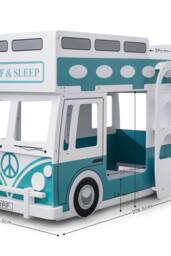 Julian Bowen Campervan Bunk Bed in Teal - Size: Single - thumbnail 8
