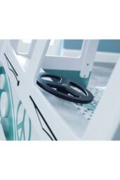 Julian Bowen Campervan Bunk Bed in Teal - Size: Single - thumbnail 4