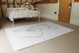 Benjamin Tate Design Line Art Of Femail Body Designer Rug in Natural - Size: Large - thumbnail 3