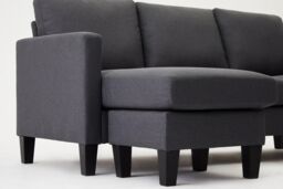 Home Detail Leah 3 Seater Fabric Sofa L-Shaped Chaise Left or Right Hand Corner in Grey - thumbnail 5