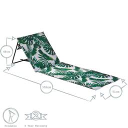 Harbour Housewares Folding Beach Loungers Pack of 2 - thumbnail 3