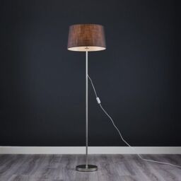 ValueLights Charlie Modern Stem Grey Floor Lamp - thumbnail 3
