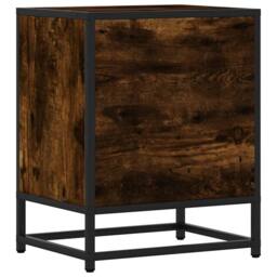 Berkfield Home Elegant Bedside Cabinet Smoked Oak 40x31x50 cm Engineered Wood an in Brown - Size: 40 x 31 x 50 cm - thumbnail 7