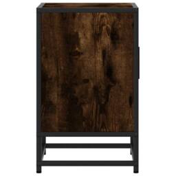 Berkfield Home Elegant Bedside Cabinet Smoked Oak 40x31x50 cm Engineered Wood an in Brown - Size: 40 x 31 x 50 cm - thumbnail 6
