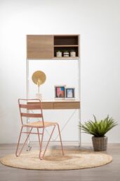 Orsina Stable Natural Oak Shelf Unit, Sleek & Versatile Narrow Shelving Unit, Easily Maintained Work Space - thumbnail 6