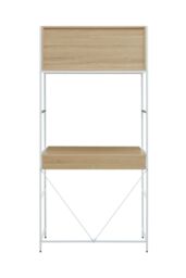 Orsina Stable Natural Oak Shelf Unit, Sleek & Versatile Narrow Shelving Unit, Easily Maintained Work Space - thumbnail 5