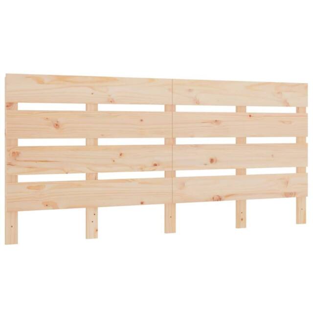 Berkfield Home Headboard 140x3x80 cm Solid Wood Pine in Tan - Size: 140 x 3 x 80 cm - image 1