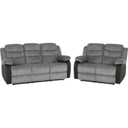 Seconique Roma 3+2 Recliner Suite in Grey - thumbnail 3