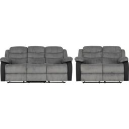 Seconique Roma 3+2 Recliner Suite in Grey - thumbnail 2