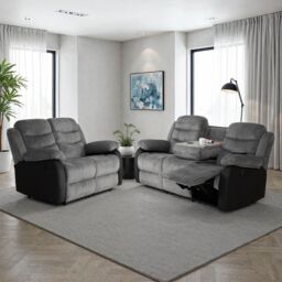 Seconique Roma 3+2 Recliner Suite in Grey - thumbnail 1