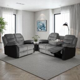 Seconique Roma 3+2 Recliner Suite in Grey