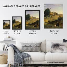 Artery8 Camille Corot Hagar & Her Son in the Wilderness Framed Art Print - Size: A4 - thumbnail 3