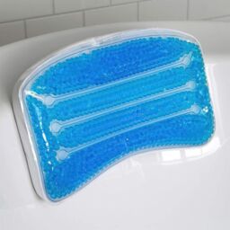 MANTRARAJ Cooling Gel Bath Tub Bathroom Spa Pillow Head Neck Rest Support Cushion in Blue - thumbnail 4