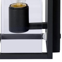 Netlighting Claire Modern Wall Lantern Light Outdoor PIR Sensor 1xE27 IP54 Anthracite in Black - thumbnail 6