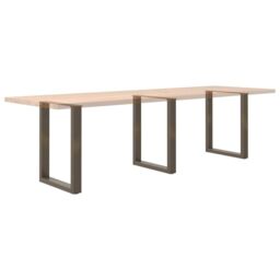 Berkfield Home Coffee Table Legs U-Shaped 3 pcs Natural Steel 70x(72-73) cm Steel in Brown - thumbnail 8