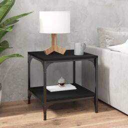 Berkfield Home Side Table Black 40x40x40 cm Engineered Wood - Size: 40 x 40 x 40 cm - thumbnail 1