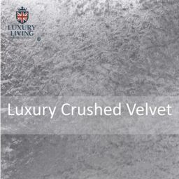 Luxury Living Luxury Crushed Velvet Fully Lined Ring Top Curtains in Silver - Size: 229 cm width x 183 cm drop - thumbnail 6