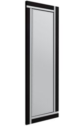MirrorOutlet Black & Mirror Double Bevel Cheval Dress Mirror 170cm x 58cm - Size: 1 Pack - thumbnail 5