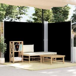 Berkfield Home Retractable Side Awning Black 180x600 cm