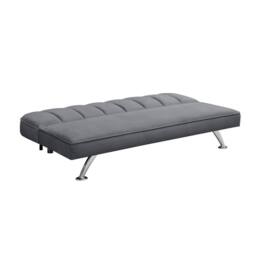 Lemon Pavilion Furniture Brighton Indoor Sofa Bed - Velvet - L85 x W180 x H76 cm - Grey - thumbnail 3