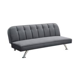 Lemon Pavilion Furniture Brighton Indoor Sofa Bed - Velvet - L85 x W180 x H76 cm - Grey - thumbnail 1
