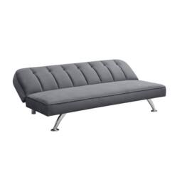 Lemon Pavilion Furniture Brighton Indoor Sofa Bed - Velvet - L85 x W180 x H76 cm - Grey - thumbnail 2