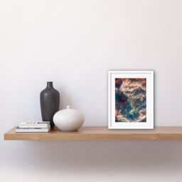 "Artery8 Wall Art Print NASA James Webb Telescope Cassiopeia A In Detail Artwork Framed 9X7 Inch in White - Size: W7"" x H9""" - thumbnail 2