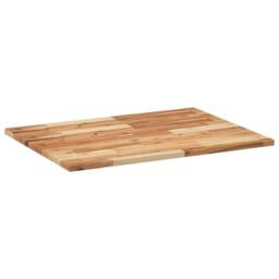 Berkfield Home Desk Top Oil Finished 80x60x2 cm Solid Wood Acacia in Brown - Size: 80 x 60 x 2 cm - thumbnail 4